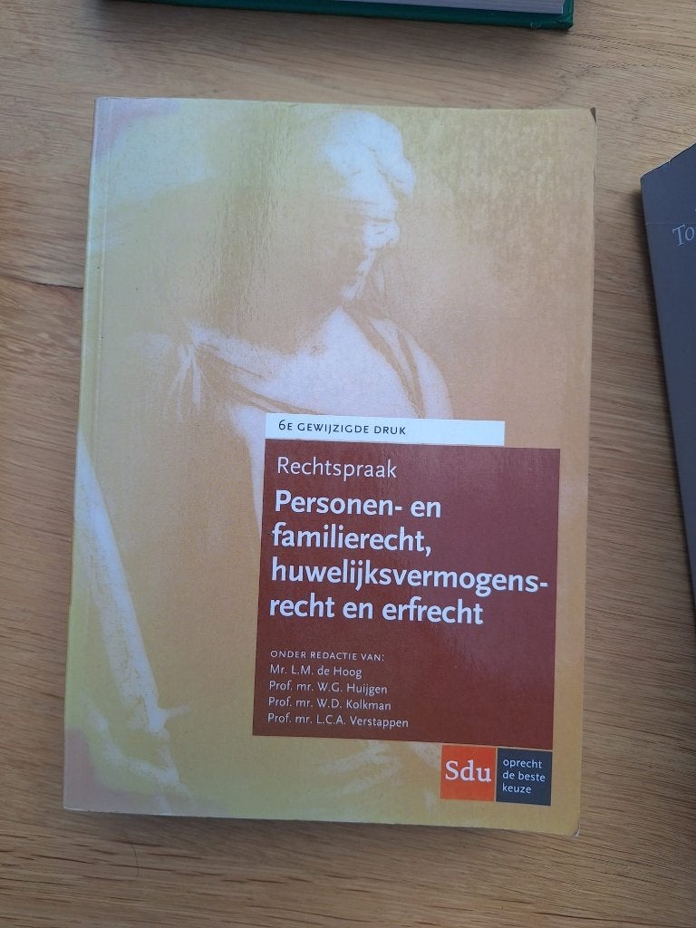 Rechtspraak Personen- en Familierecht....., Hoog, Huijgen, Kolkman, Verstappen, Ophalen of Verzenden, Alpha, WO