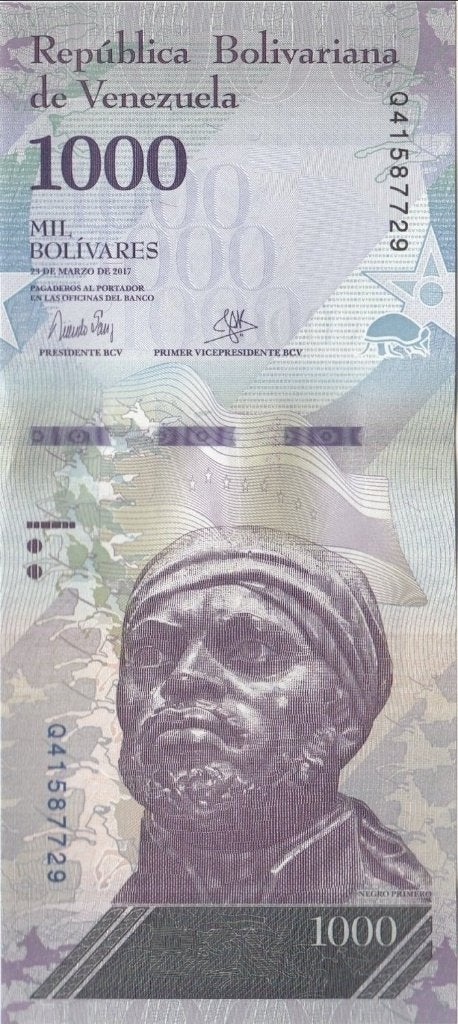 Venezuela bankbiljet 1000 Bolivares 2017 UNC, Pick 95b, Verzenden, Zuid-Amerika, Los biljet