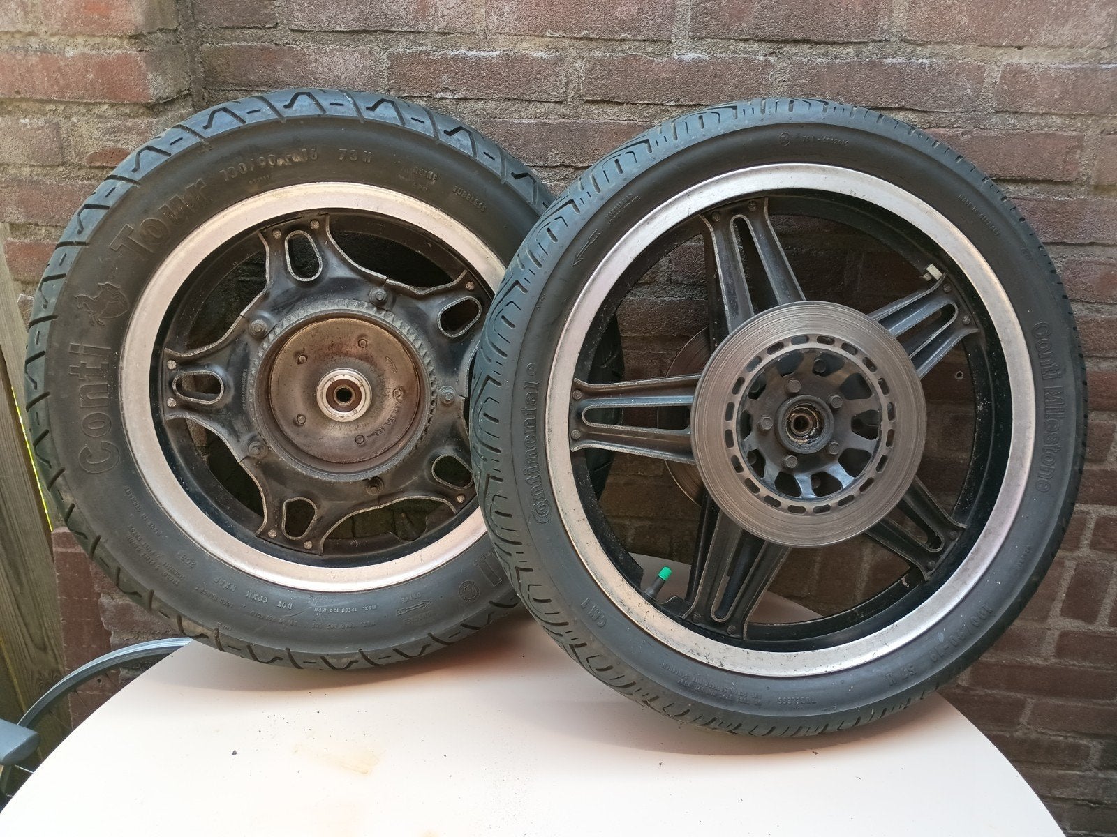 Honda GL500 Silverwing wielen met banden (1982), Ophalen of Verzenden