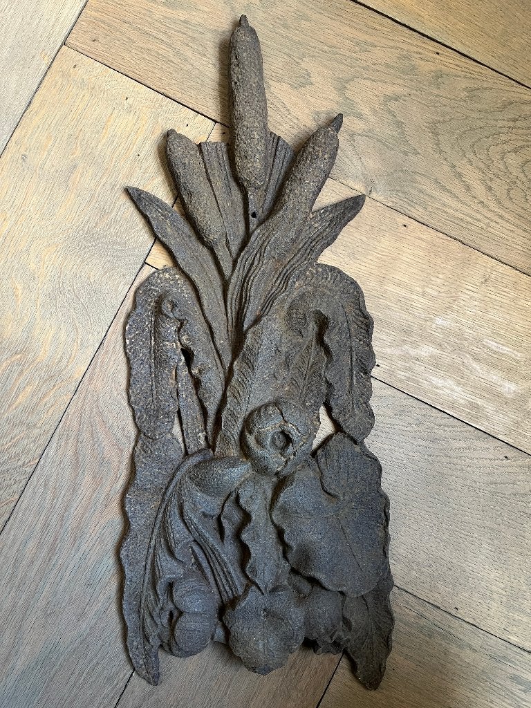 Antiek gietijzeren ornament decoratie, Antiek en Kunst, Ophalen of Verzenden