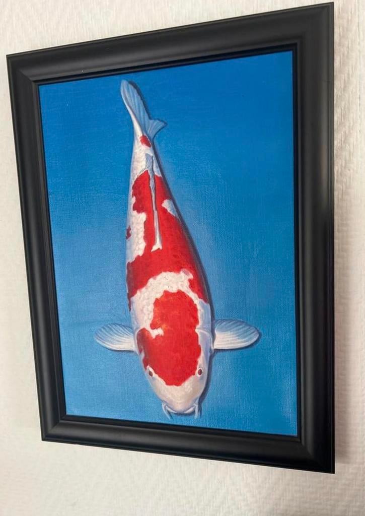 Olieverf schilderijen koi karper, Dieren en Toebehoren, Karper of Koi