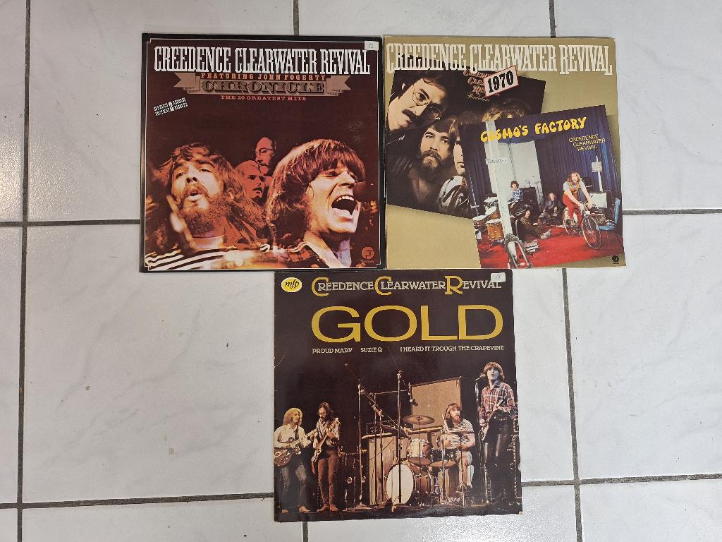 Vintage 3x vinyl lps albums Creedence Clearwater Revival, Ophalen of Verzenden, Gebruikt, 12 inch, Poprock