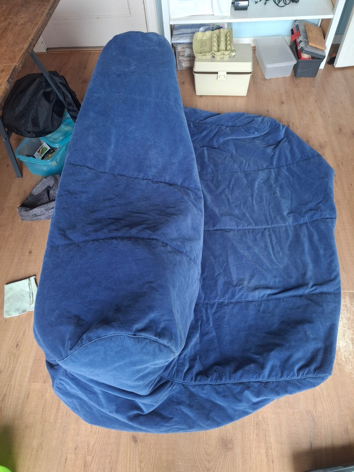 Ikea lycksele lovas slaapbankhoes, Huis en Inrichting, Slaapkamer | Slaapbanken, Ophalen, Gebruikt, Tweepersoons, Blauw