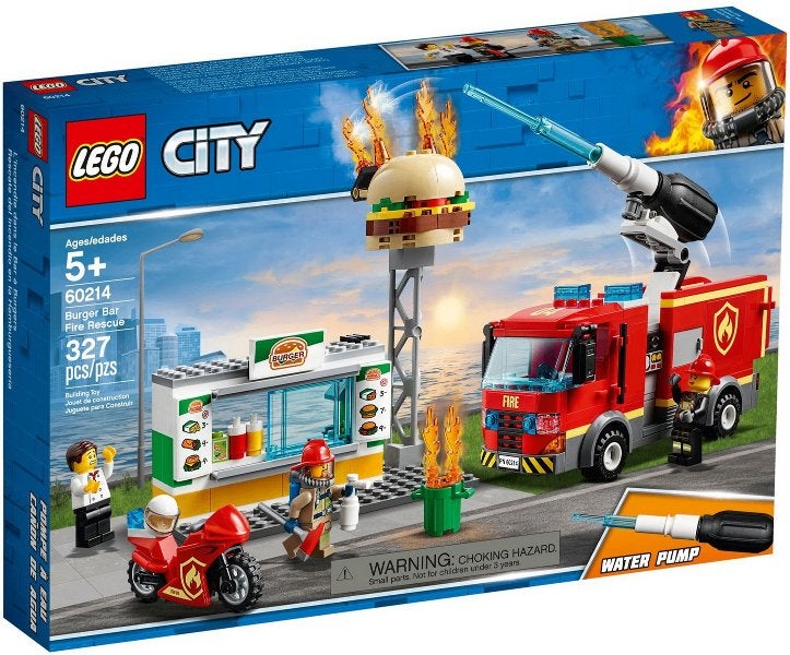 LEGO 60214 Brand bij het hamburgerrestaurant, Ophalen of Verzenden, Zo goed als nieuw, Complete set, Lego