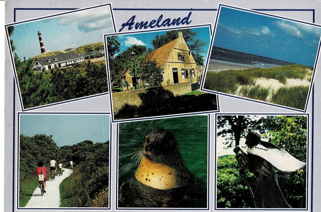 Ameland, Ophalen of Verzenden, 1940 tot 1960, Gelopen, Waddeneilanden