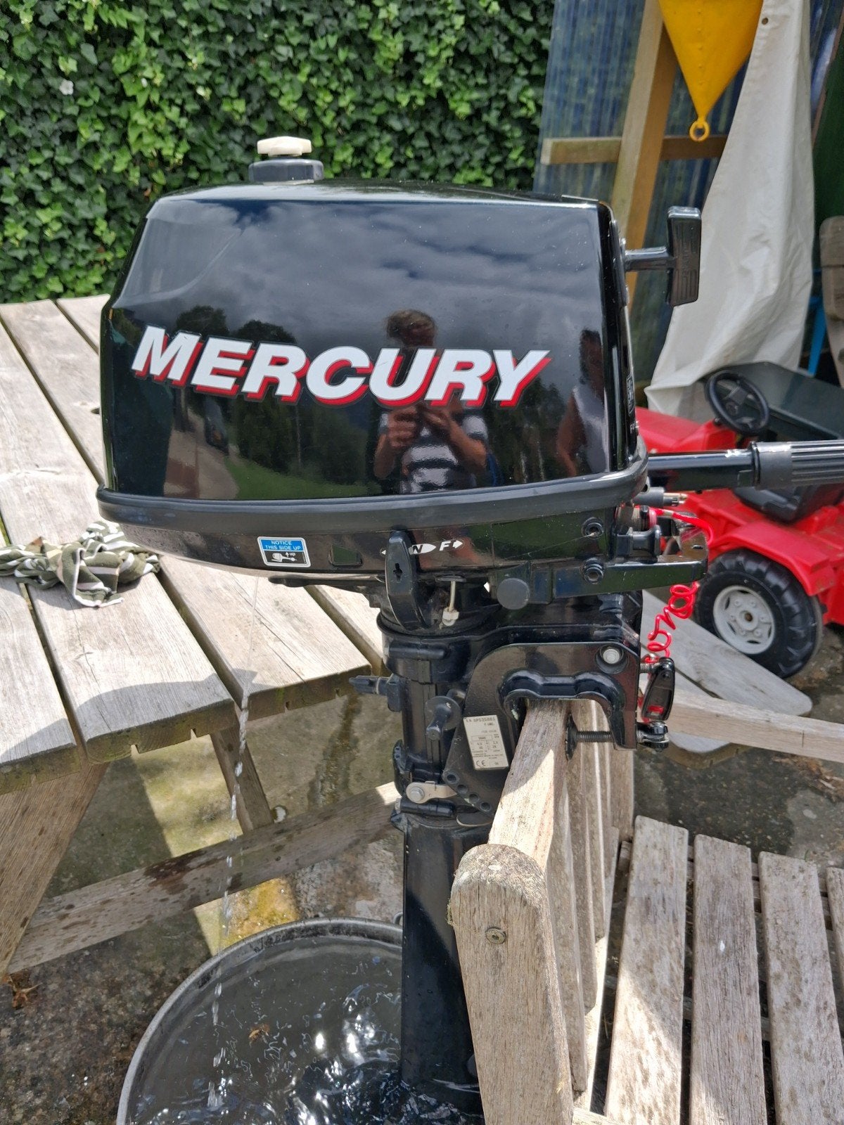 Mercury fourstroke 4 pk langstaart, Watersport en Boten, Buiten- en Binnenboordmotoren, Ophalen, Benzine, 5 tot 10 pk