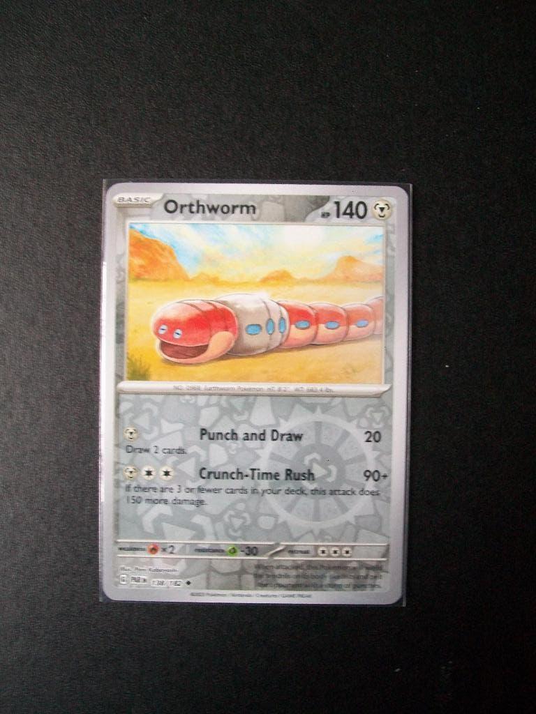 1985: Nieuwe Pokemonkaart holofoil ORTHWORM HP 140 (138/182), Verzenden, Nieuw, Losse kaart, Foil
