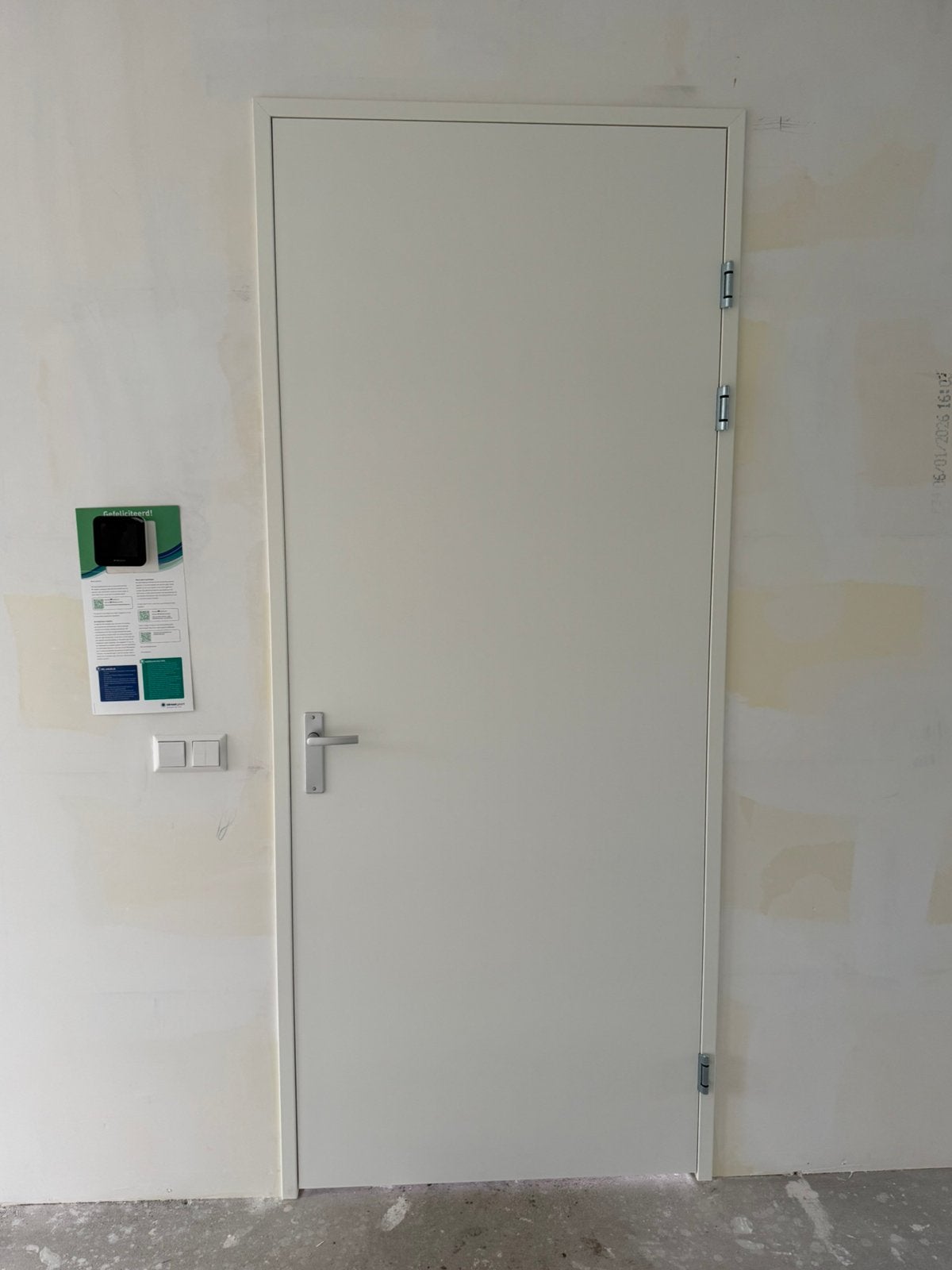 Nieuwe Krepel opdekdeur met kozijn & beslag –92,5 x 231,5 cm, Doe-het-zelf en Verbouw, Ophalen, Nieuw, Binnendeur, 215 cm of meer