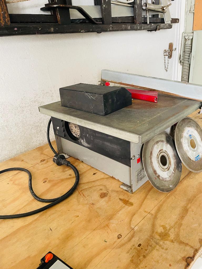 Waterzaag, Doe-het-zelf en Verbouw, Gereedschap | Zaagmachines, Ophalen, 70 mm of meer, Zo goed als nieuw, Afkortzaag