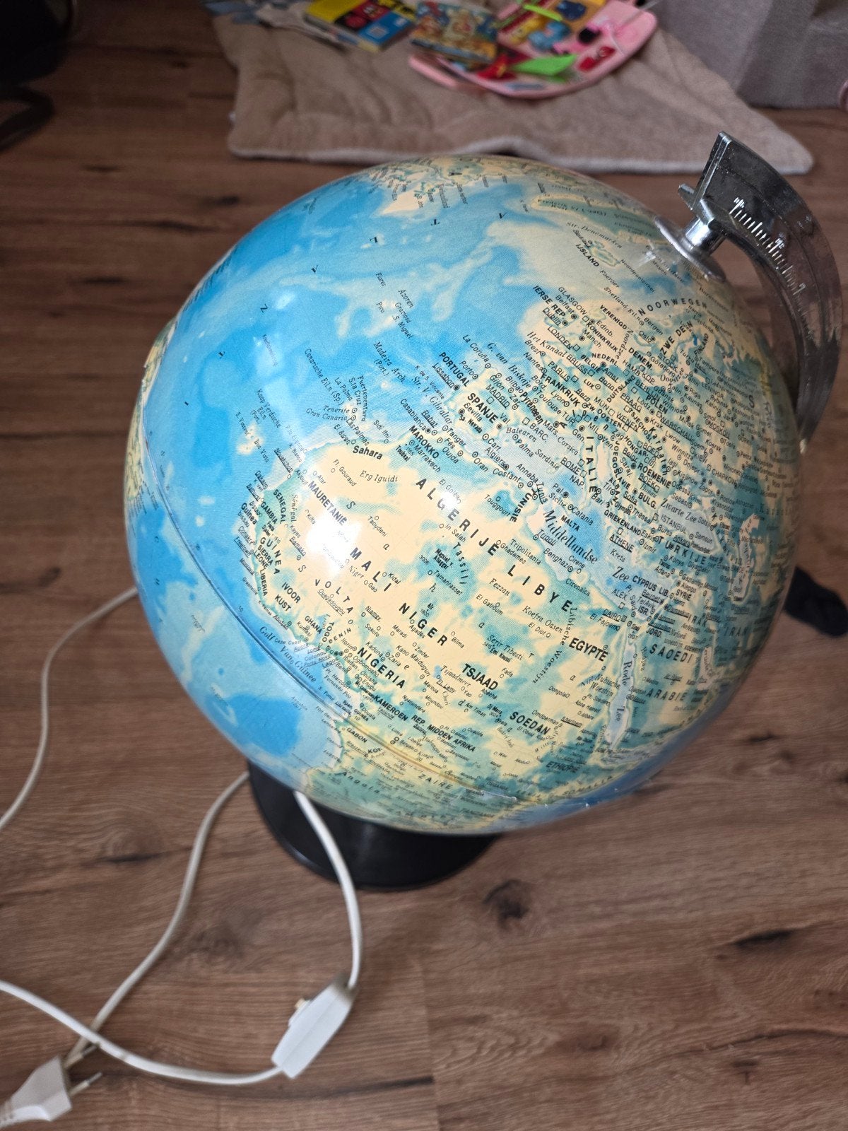 vintage wereldbol, Ophalen of Verzenden, Gebruikt
