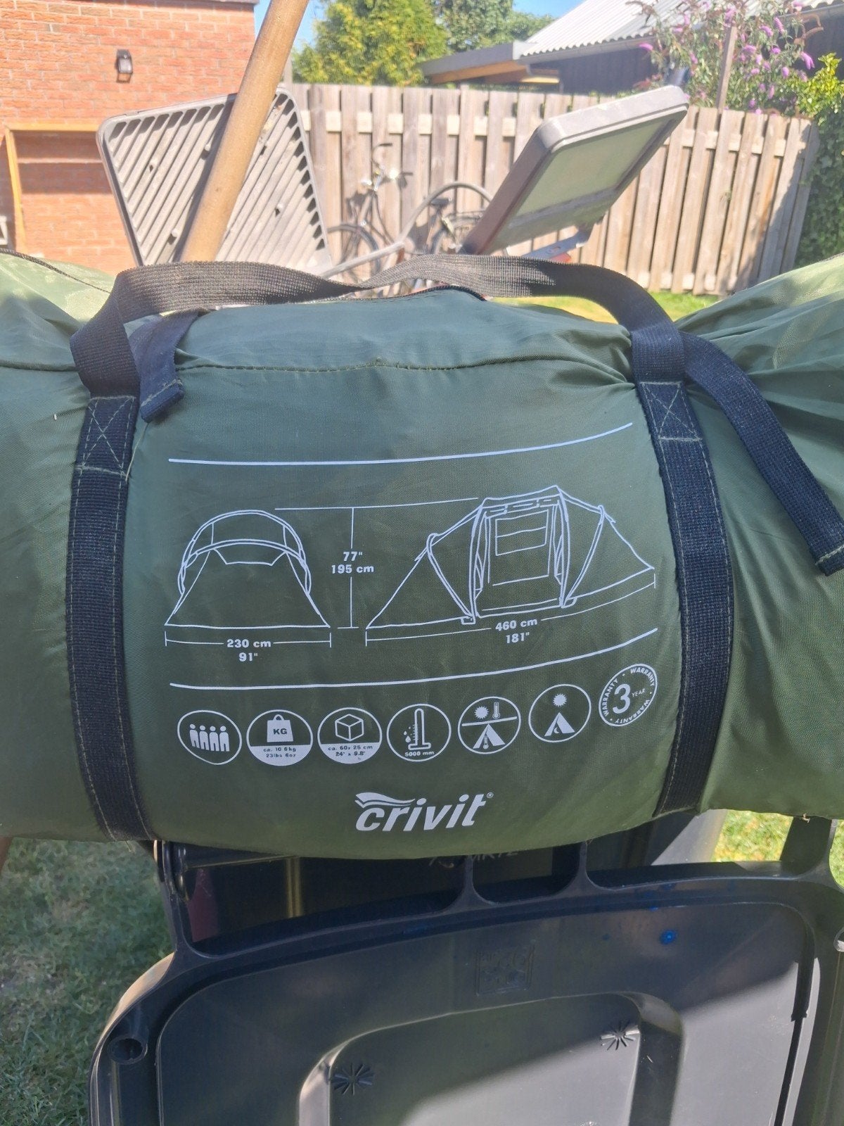 Mooie grote tent, slechts 1 keer gebruikt, Caravans en Kamperen, Ophalen, Zo goed als nieuw, Tot en met 5