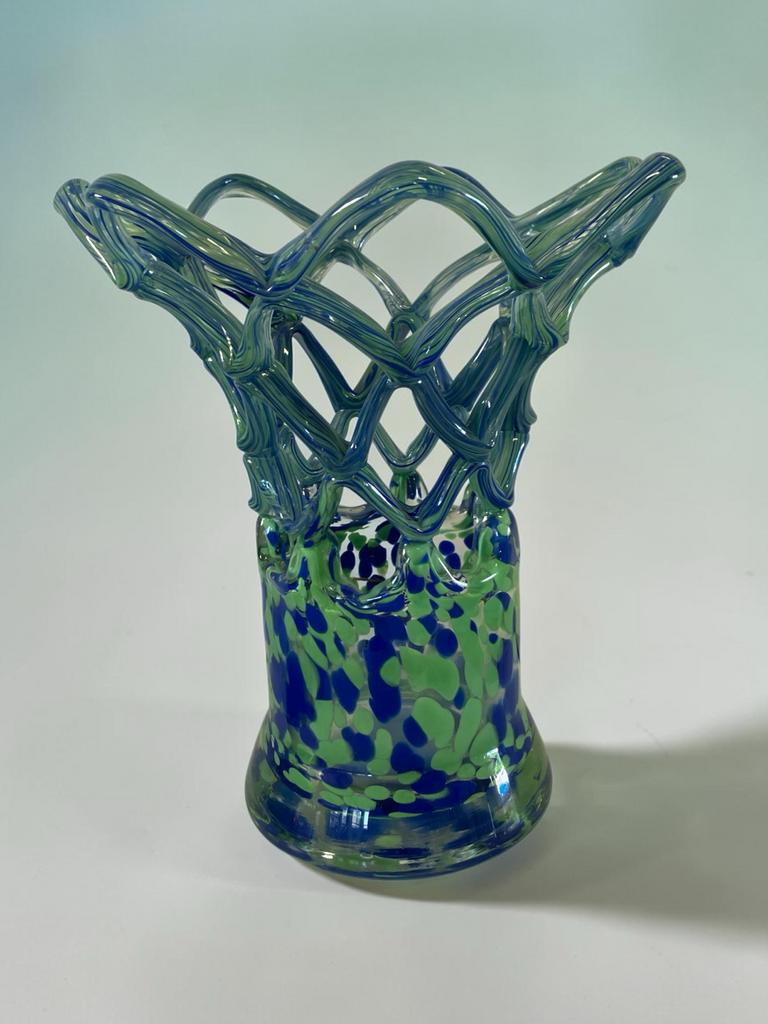 Murano glazen design vaas, 25 cm hoog, in zeer goede staat, Antiek en Kunst, Ophalen