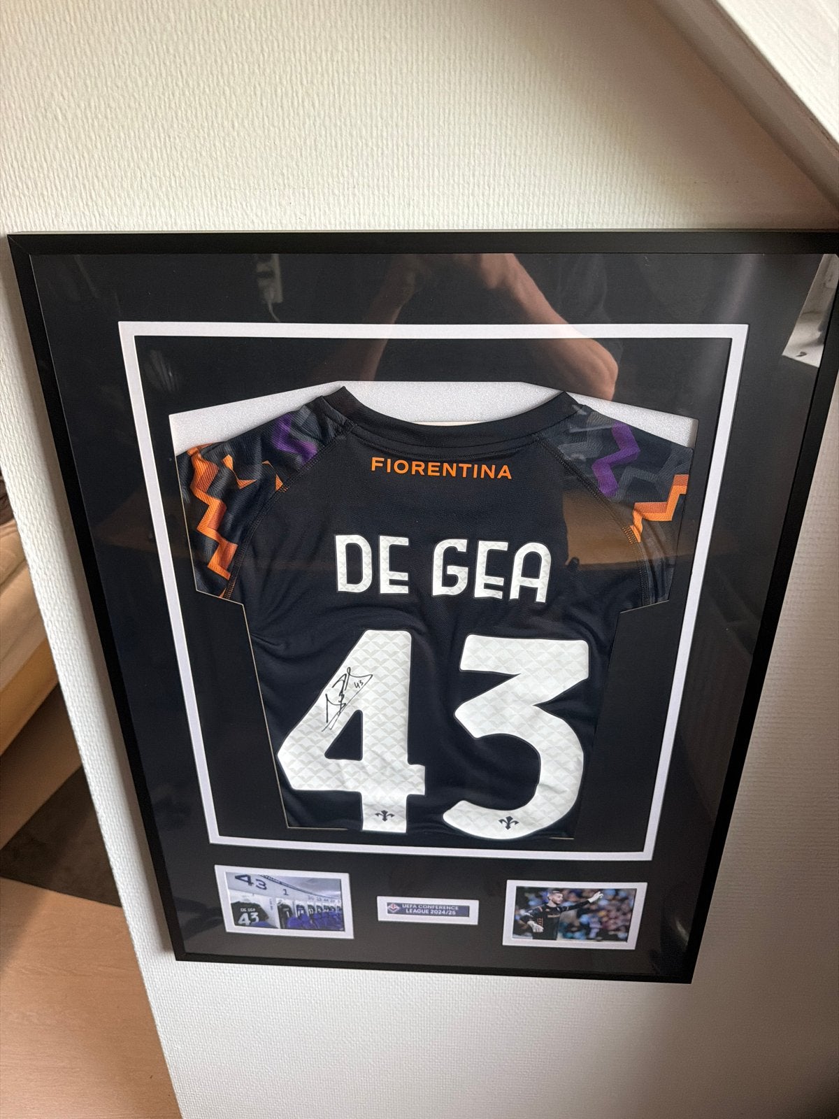 David de Gea gesigneerd en match issued shirt ingelijst, Ophalen of Verzenden, Zo goed als nieuw, Buitenlandse clubs, Shirt