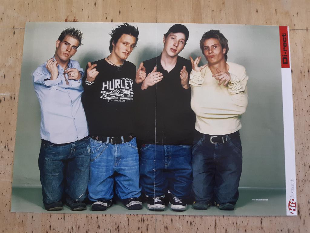 Poster Hitkrant DI-RECT Formaat A3 28x40 cm Spike Hillary Du, Rechthoekig Liggend, Ophalen of Verzenden, Zo goed als nieuw, A1 t/m A3