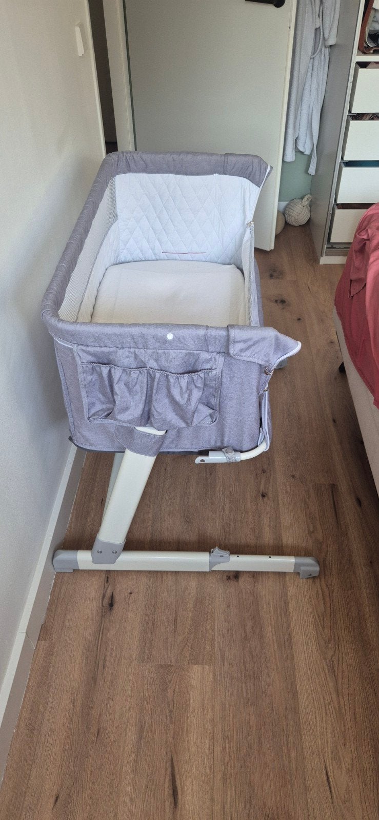 Lionelo Theo Co-Sleeper Wieg - Grijs, Ophalen, Zo goed als nieuw, Wieg