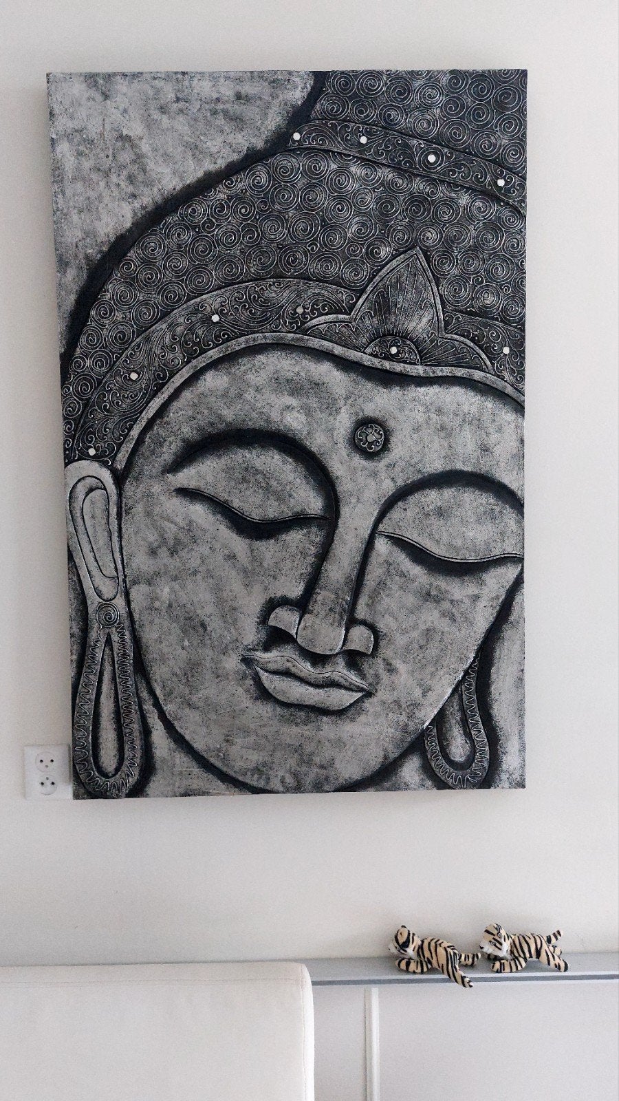 Boeddha 3D Schilderij - 122x80x5cm, Ophalen, Gebruikt, Schilderij, 75 tot 100 cm