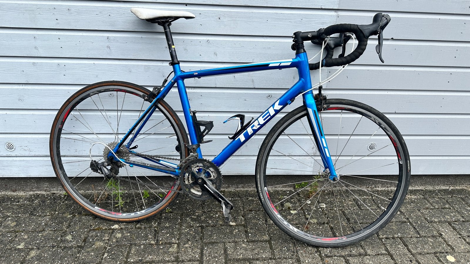 Trek racefiets - Blauw, Shimano Sora, 28 inch, Fietsen en Brommers, Fietsen | Racefietsen, 28 inch, Gebruikt, Aluminium, 15 tot 20 versnellingen