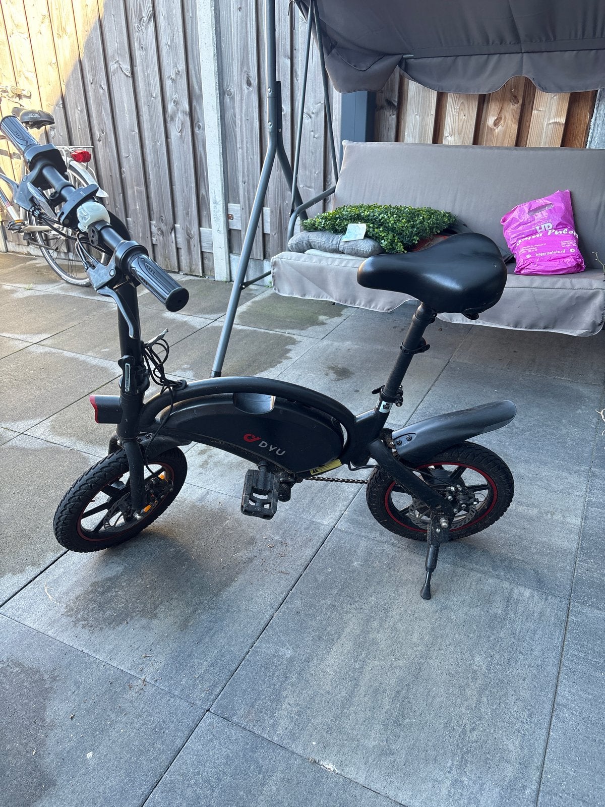 DYU Elektrische Vouwfiets zwart, Overige merken, Ophalen of Verzenden, Zo goed als nieuw, Minder dan 47 cm