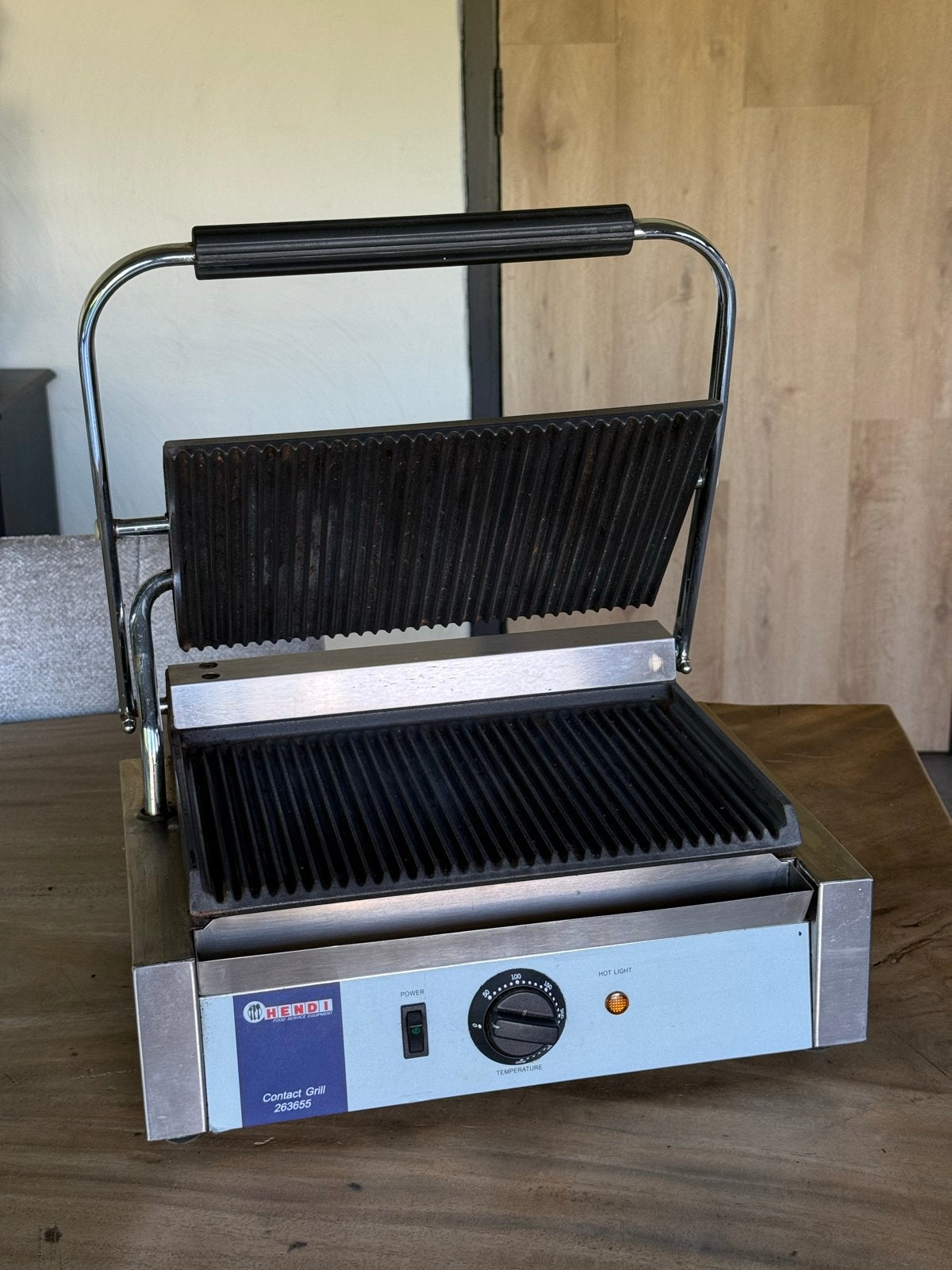 Hendi Contactgrill/ paninigrill, Ophalen of Verzenden, Gebruikt