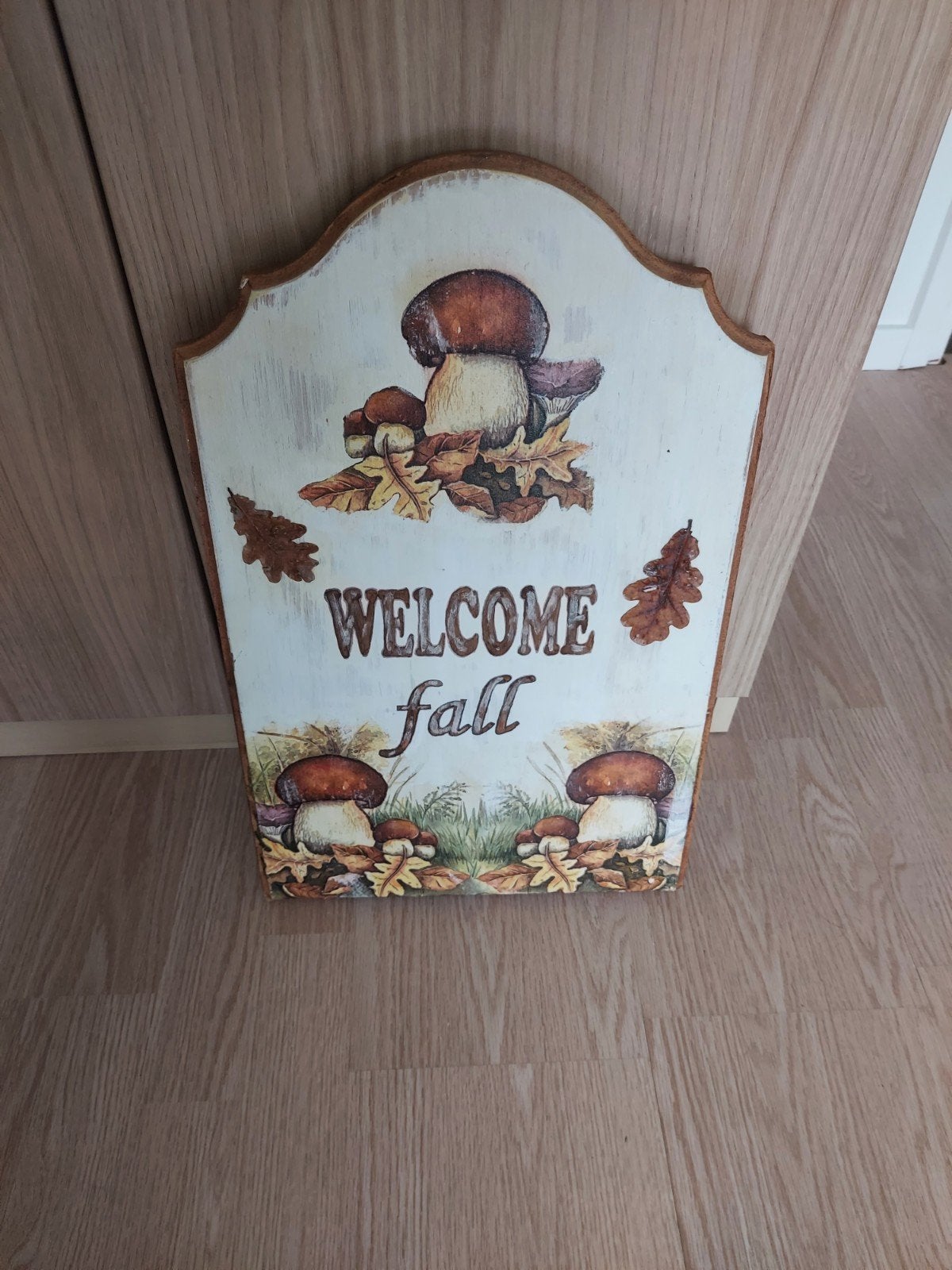herfst bord, Hout, Ophalen of Verzenden, Bruin, Landelijk