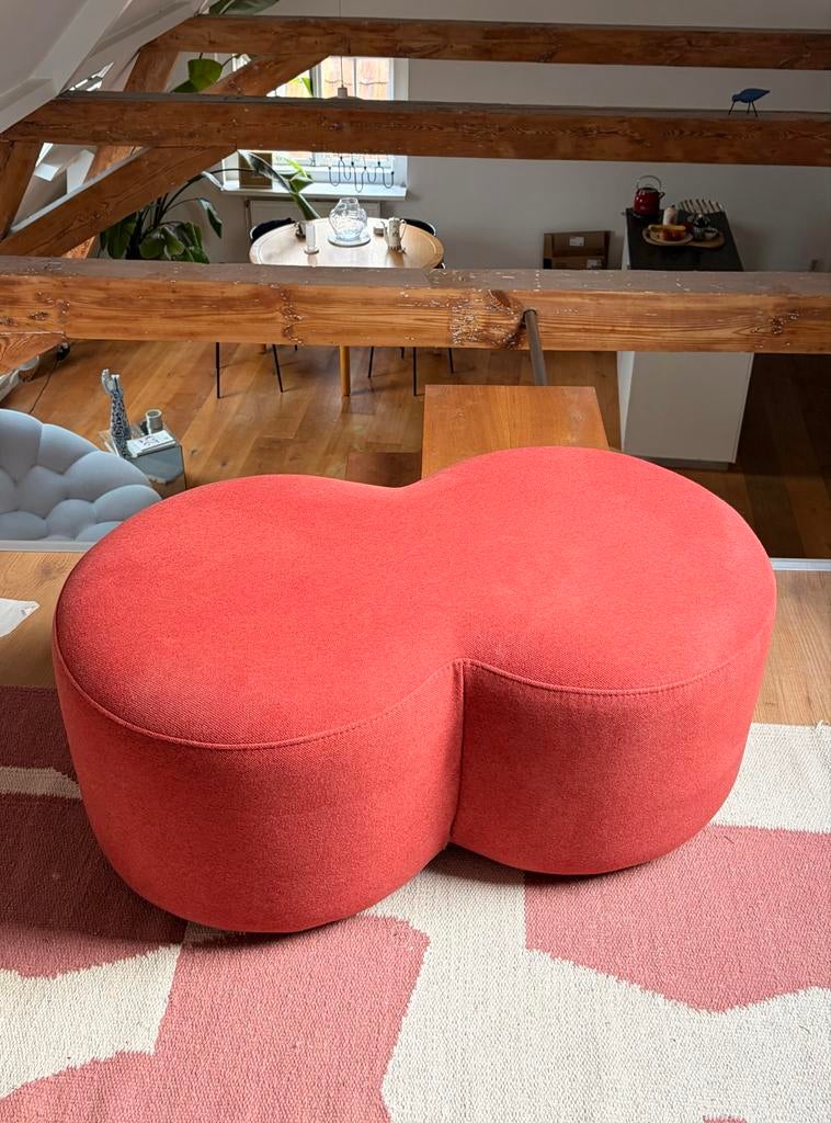 Noo.ma Pouf Poppy red, Ophalen, Zo goed als nieuw, 75 tot 100 cm, Stof