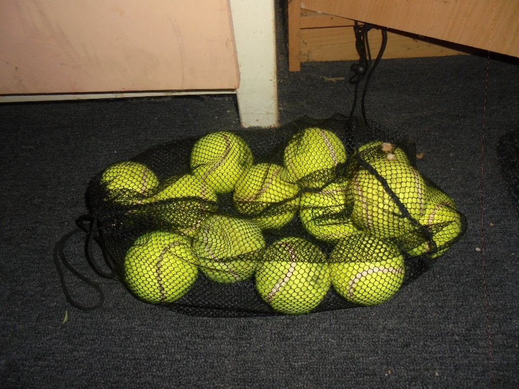 Netje met 10 tennisballen, Ballen, L00, Nieuw, Ophalen