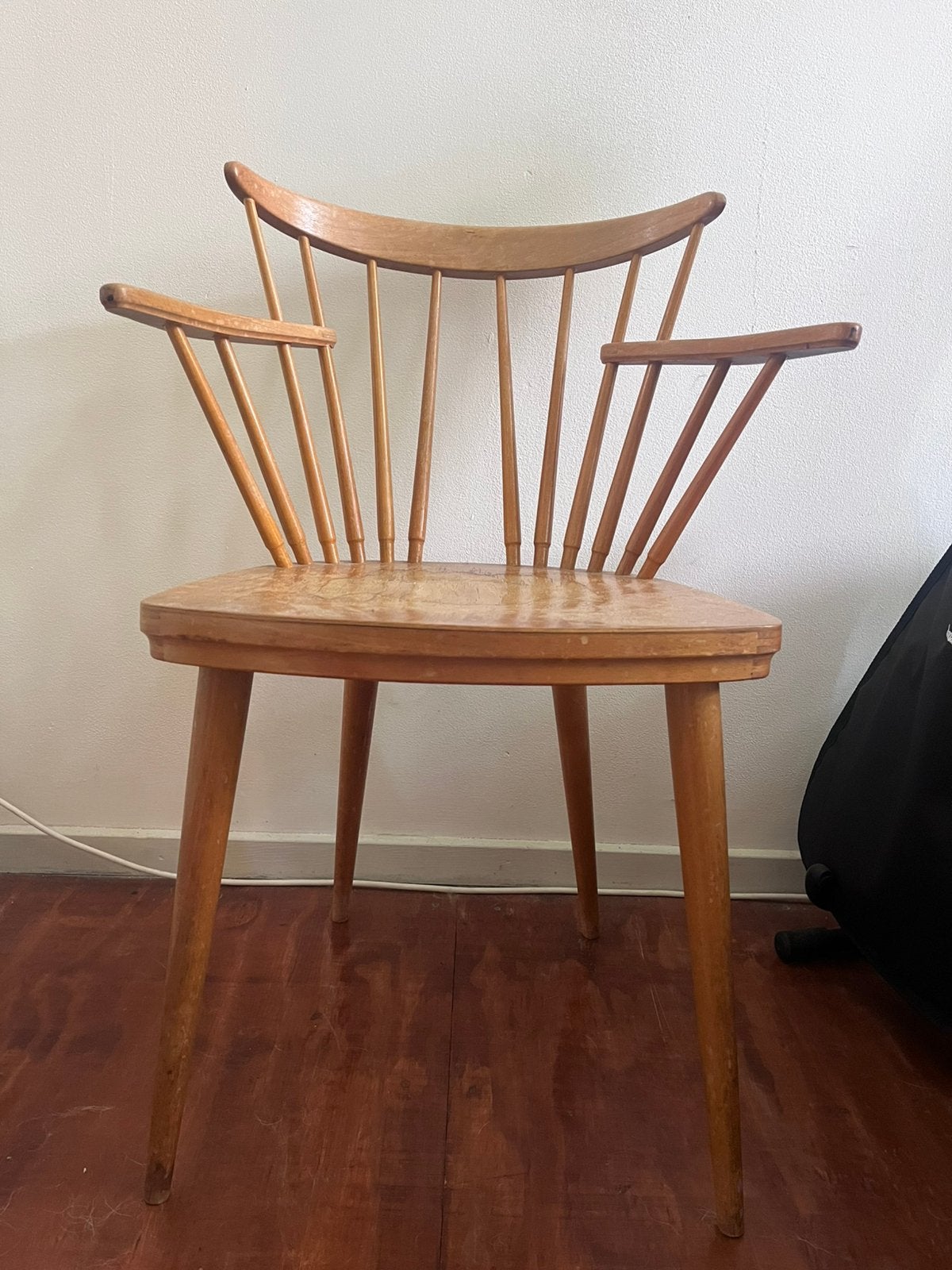 wooden vintage chair, Ophalen, Gebruikt, Bruin, Eén