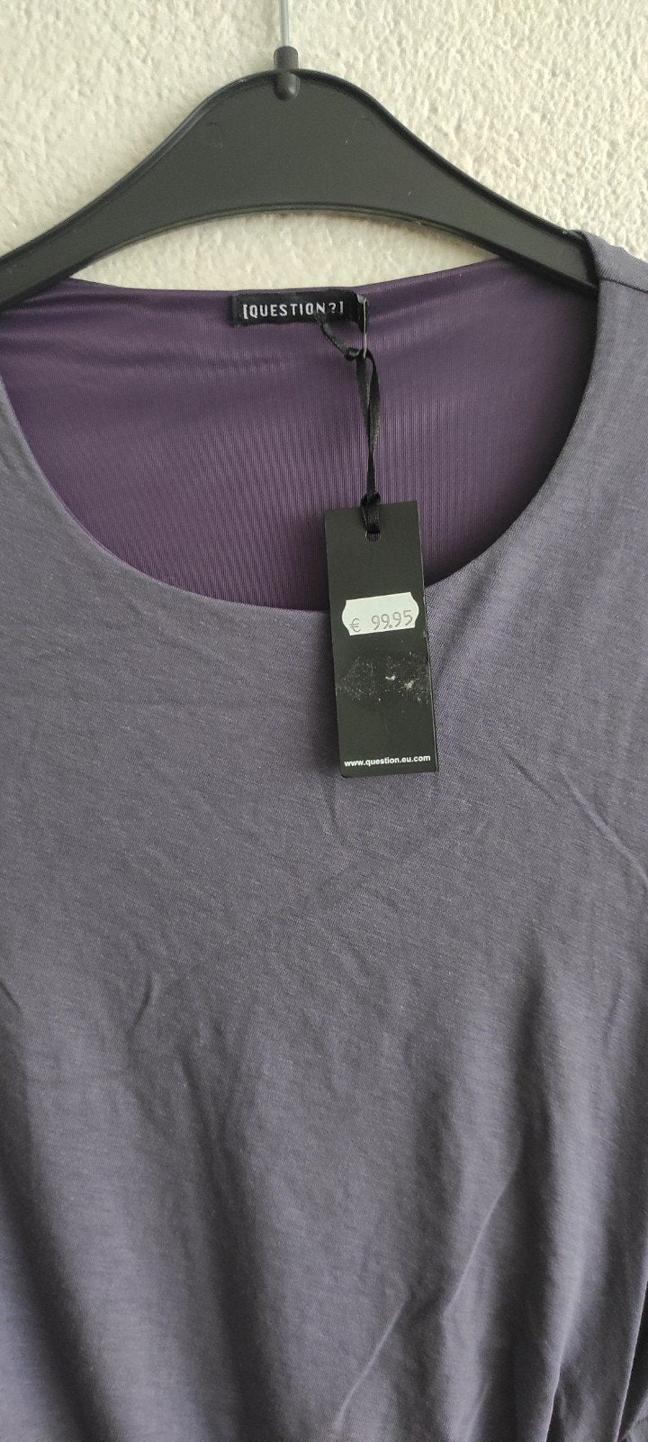 Nieuwe Question? jurk met wikkeldetail - Maat S, Kleding | Dames, Nieuw, Ophalen of Verzenden, Maat 36 (S), Grijs