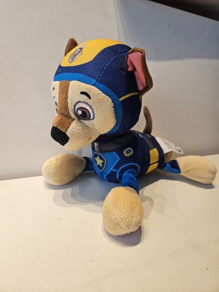 Paw Patrol Chase knuffel - 15 cm, Ophalen of Verzenden, Gebruikt, Hond