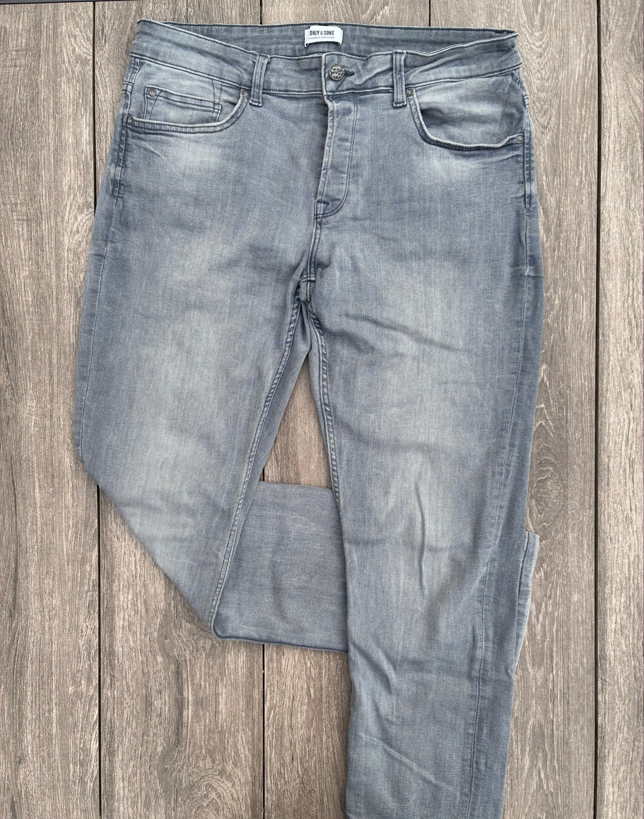 Only&Sons stretch jeans, grijs-blauw, maat 36-34, als nieuw!, Ophalen of Verzenden, Zo goed als nieuw, Grijs, W36 - W38 (confectie 52/54)