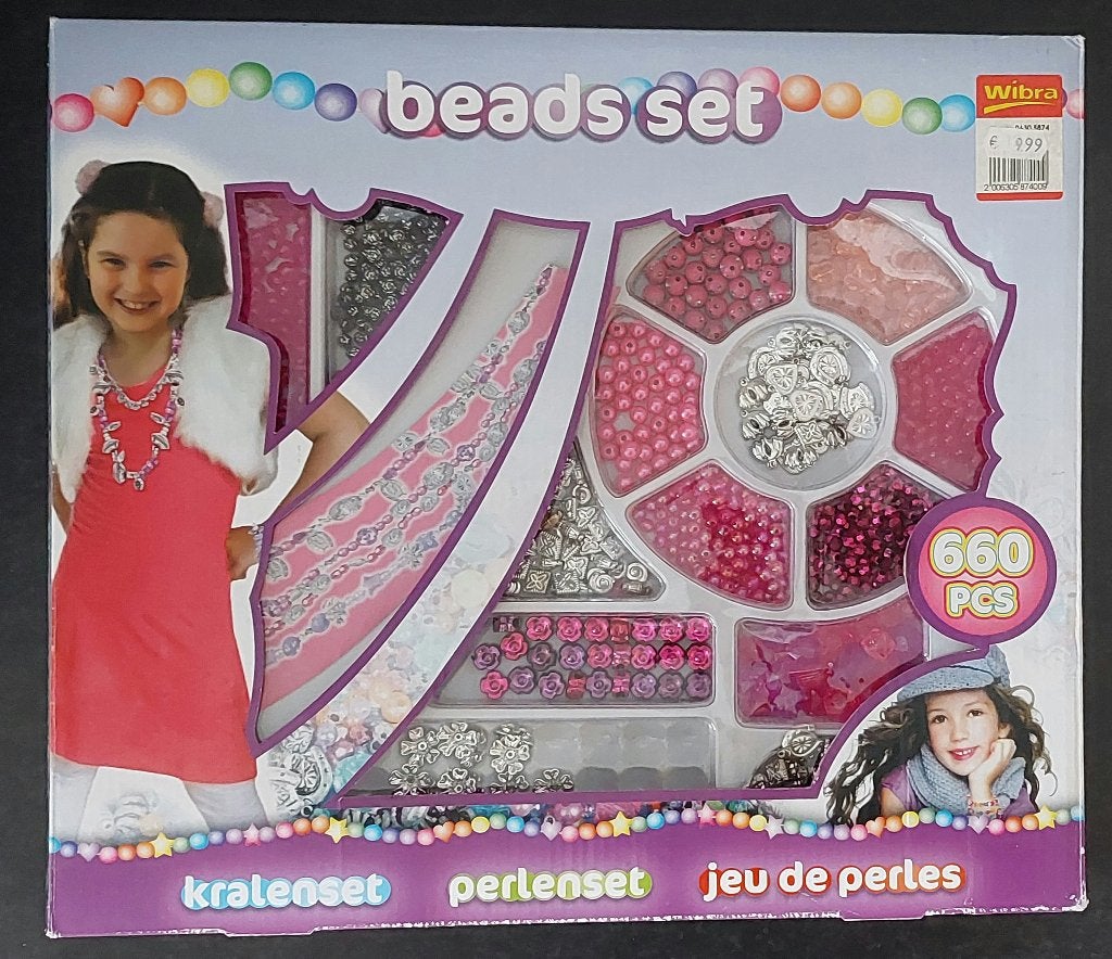 Uitgebreide Grote Kralenset - Roze en Zilver - Knutselset, Ophalen of Verzenden, Zo goed als nieuw, Knutselen