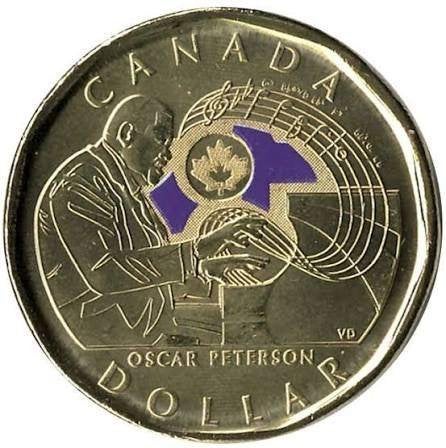 Canada - 1 Dollar 2022 - Color - Oscar Peterson - Circ., Verzenden, Noord-Amerika, Losse munt