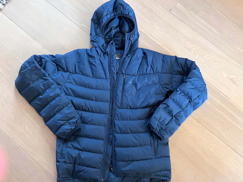 Haglöfs dons jas, Ophalen of Verzenden, Zo goed als nieuw, Maat 52/54 (L), Blauw