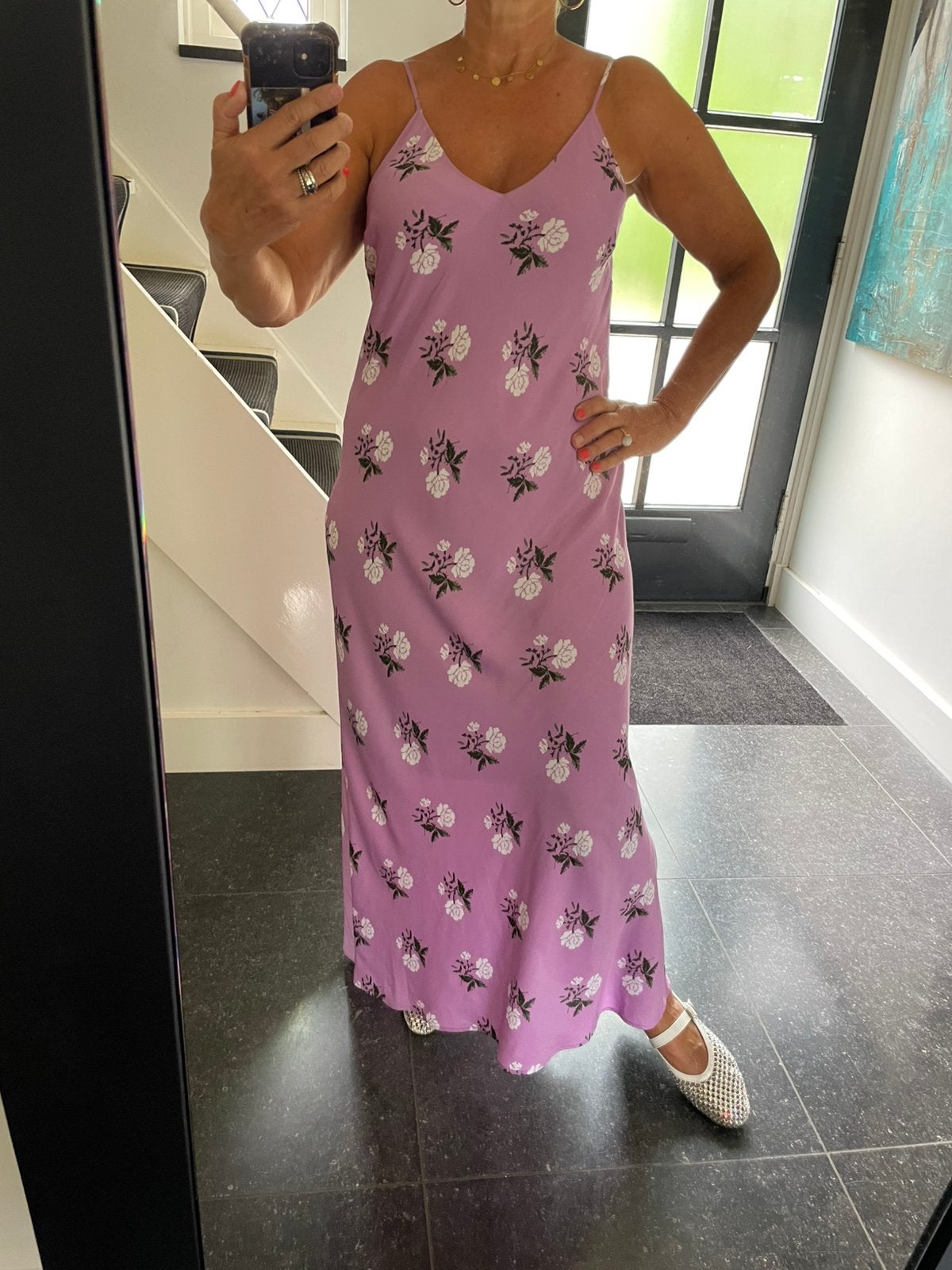 Essentiel Antwerp, super leuke/mooie zomerjurk, S/M, Maat 38/40 (M), Paars, Ophalen of Verzenden, Zo goed als nieuw