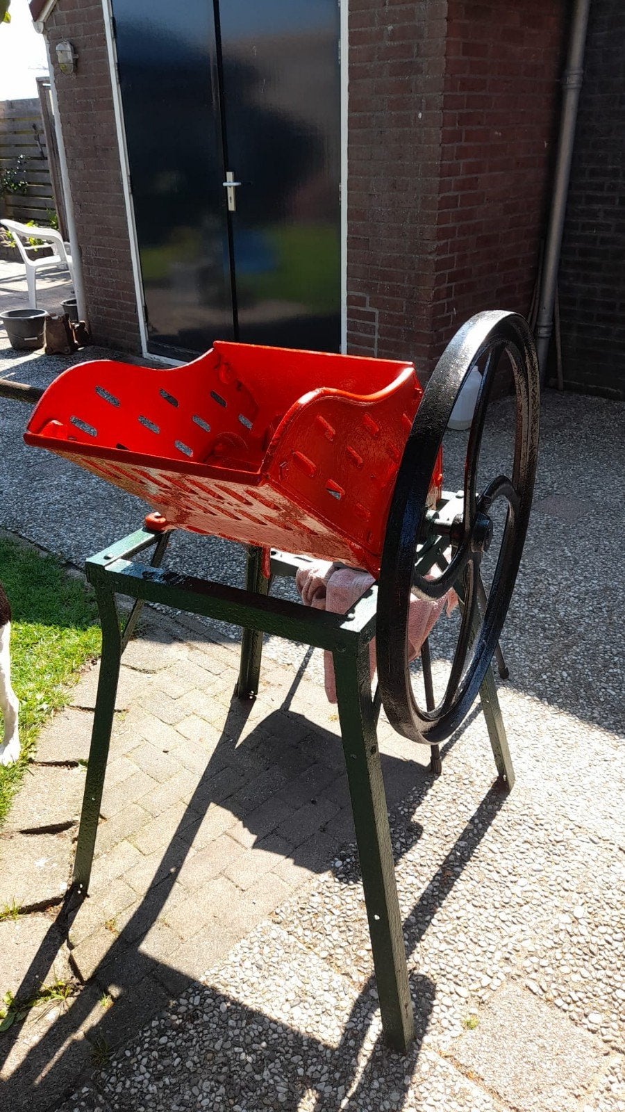 Bieten snij machine, Ophalen