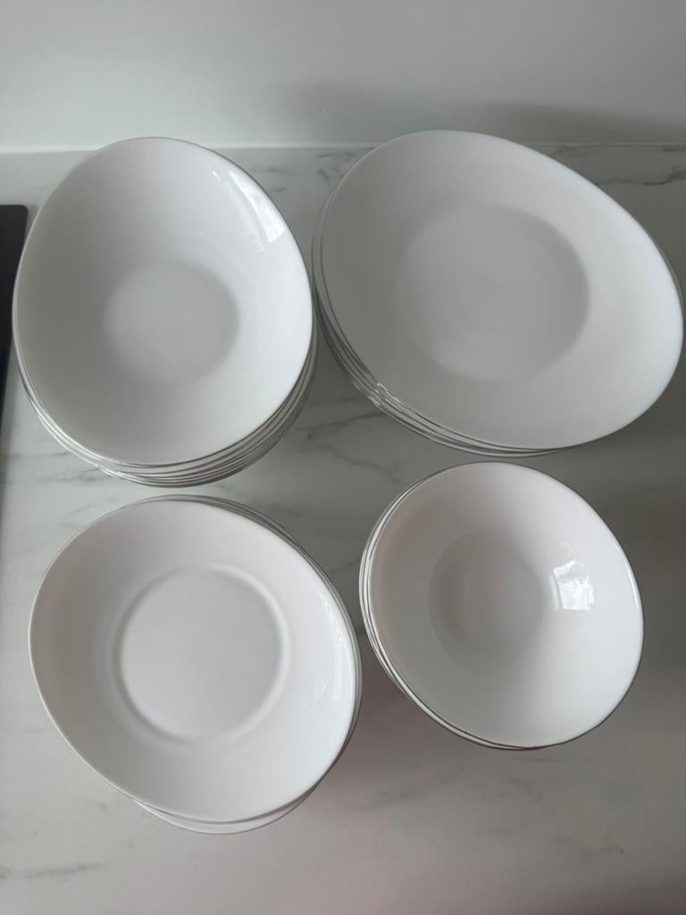 Karaca fine pearl elizabeth platina, Ophalen of Verzenden, Nieuw, Glas, Overige stijlen