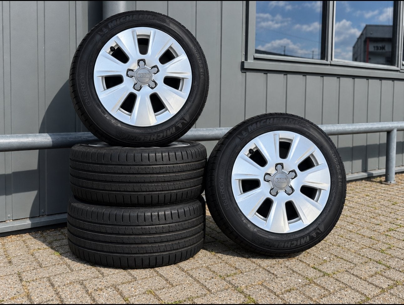 Audi A3 Velgen met Michelin Banden 205/55-16 - Z.G.A.N., Auto-onderdelen, Ophalen of Verzenden, Gebruikt