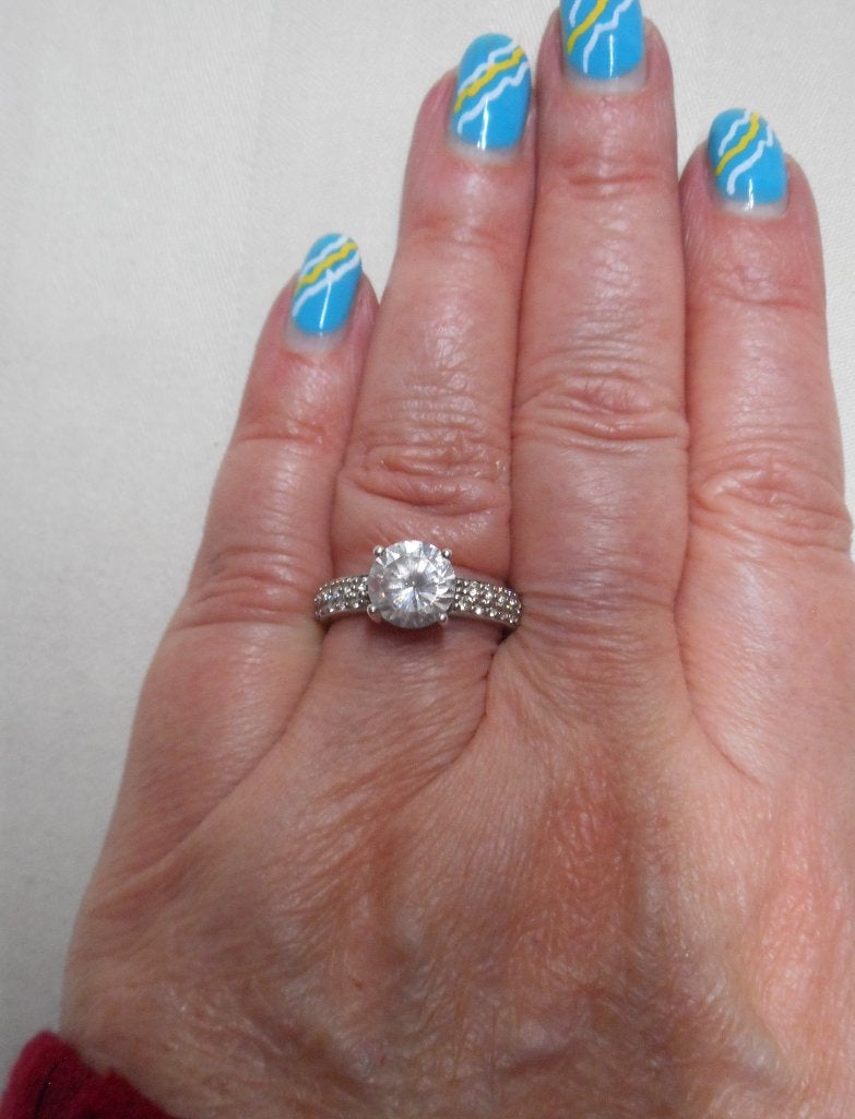Zilveren Ti Sento ring met stenen maat 16.5 nr.1390, Verzenden, Dame, Zilver, Zilver
