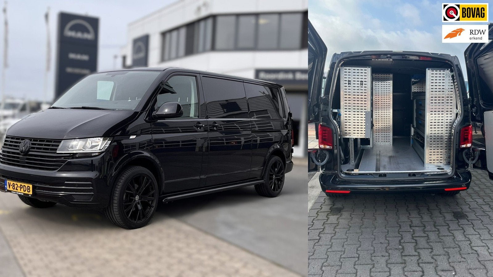 Volkswagen TRANSPORTER 150 pk DSG L2 Complete Sortimo inrich, Stof, Gebruikt, 4 cilinders, Volkswagen