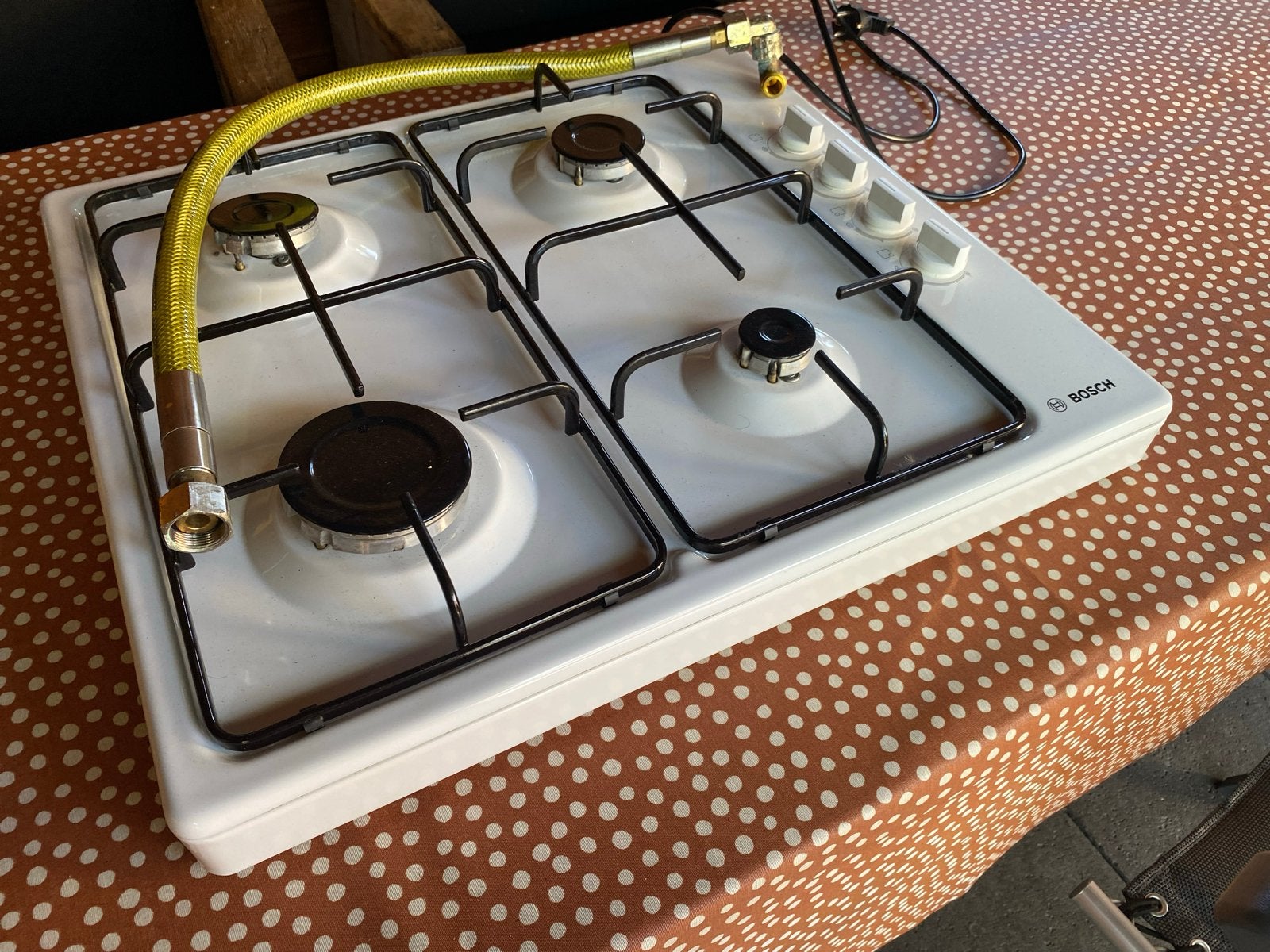 Bosch kookplaat - Zo goed als nieuw, Witgoed en Apparatuur, Kookplaten, Ophalen, Zo goed als nieuw, Gas, 4 kookzones