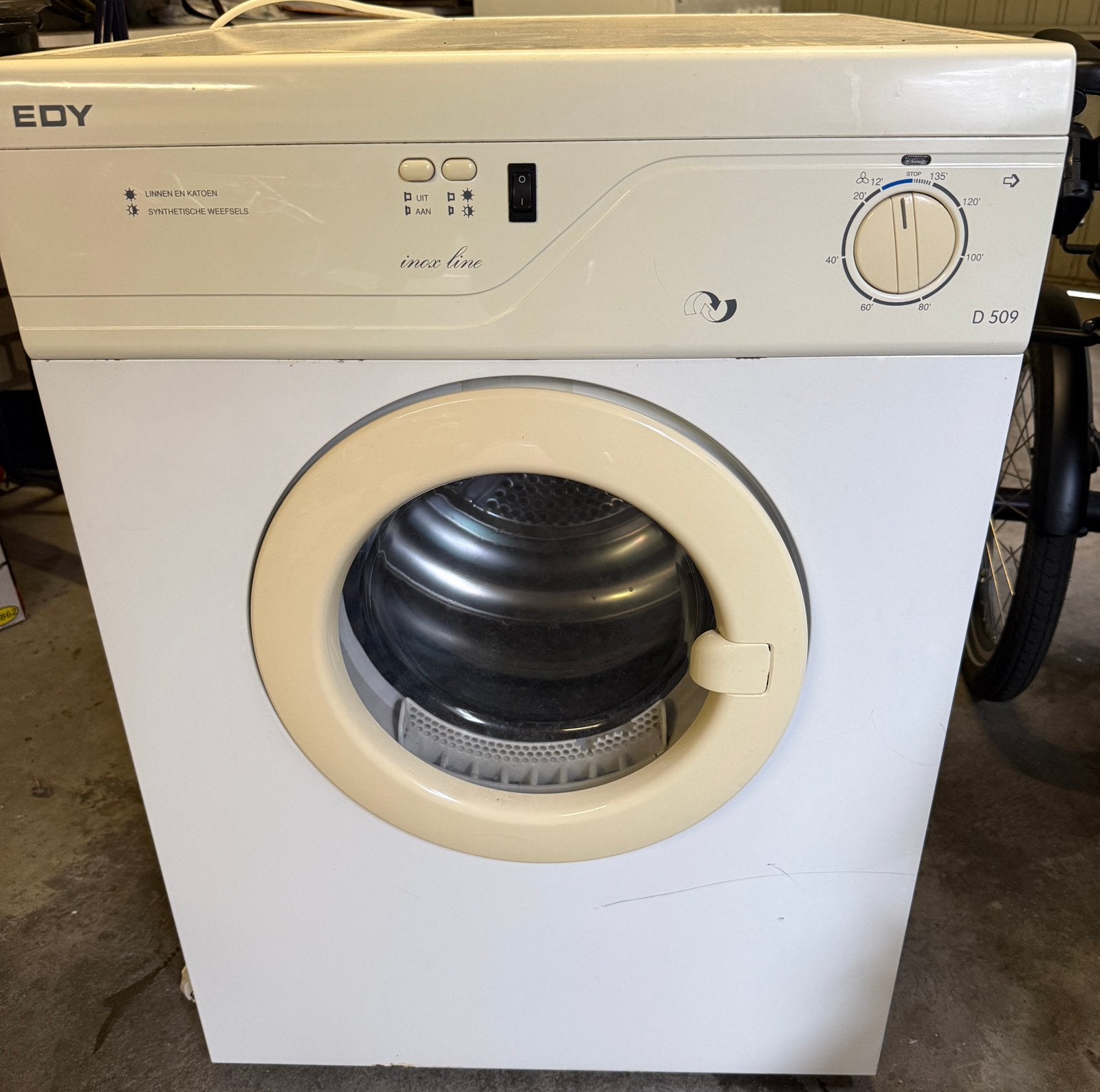 EDY D509 Wasdroger – Goed werkend, Ophalen, Zo goed als nieuw, Luchtafvoer, 85 tot 90 cm