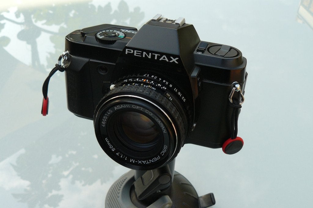 Zwarte Pentax P30 – Pentax 50mm f/1.7 film getest, Ophalen of Verzenden, Gebruikt, Spiegelreflex, Pentax
