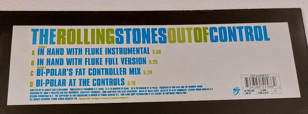 Rolling Stones VINYL 2 X 12 INCH Out Of Control NIEUW !, Cd's en Dvd's, Vinyl | Rock, Verzenden, Nieuw in verpakking, 12 inch