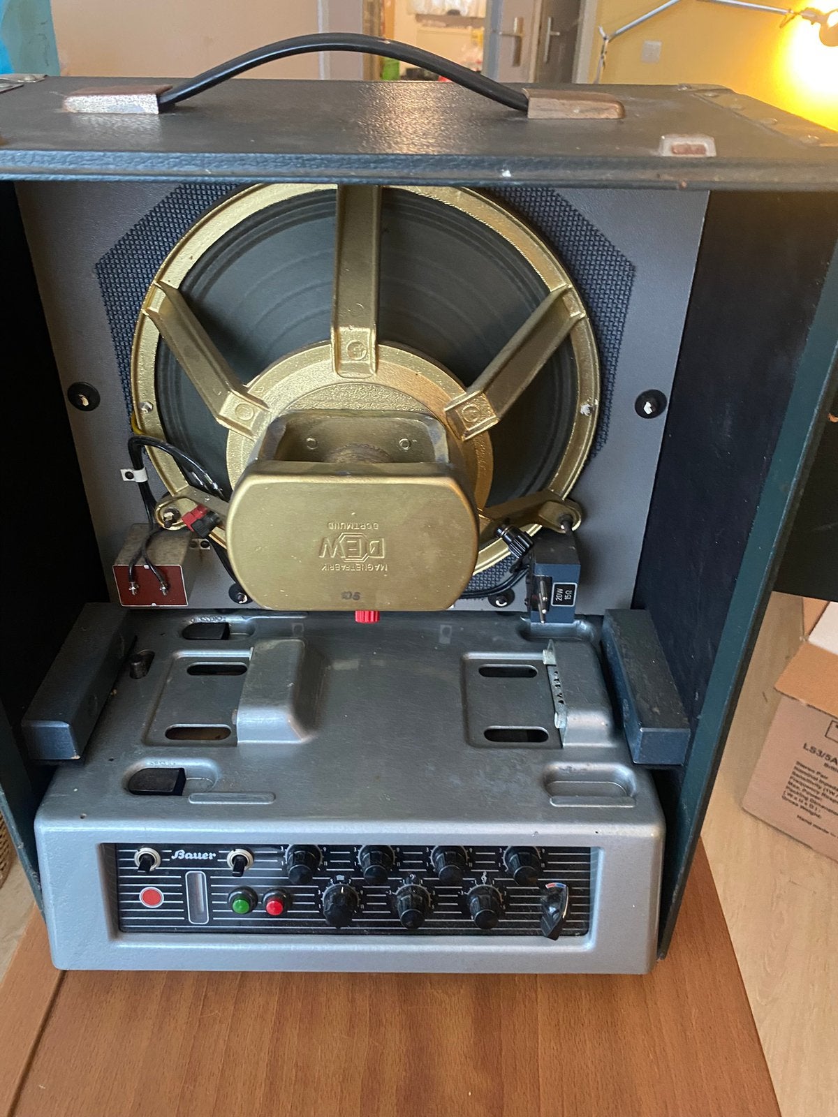 Klangfilm WIGO DEW COAXIAL speaker/ Bauer versterker in kist, Ophalen of Verzenden, Buis of Buizen