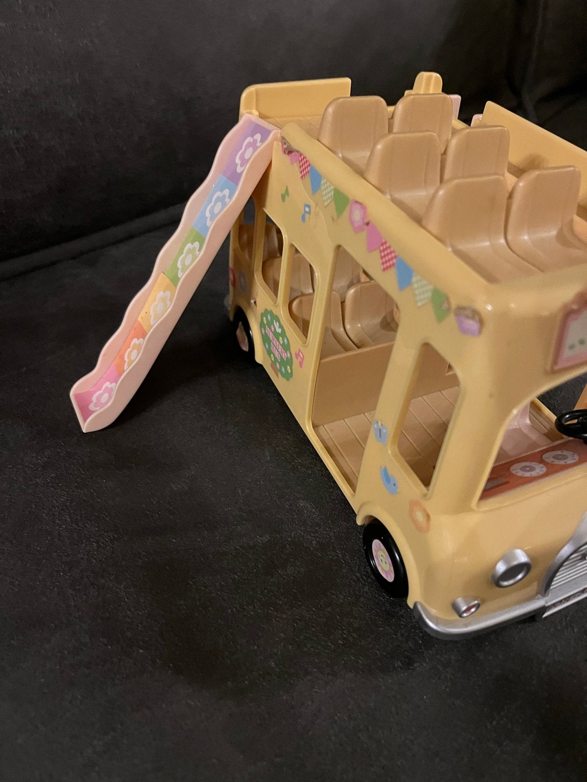 Sylvanian Families Crèche Dubbeldekker Bus met Glijbaan, Ophalen, Gebruikt