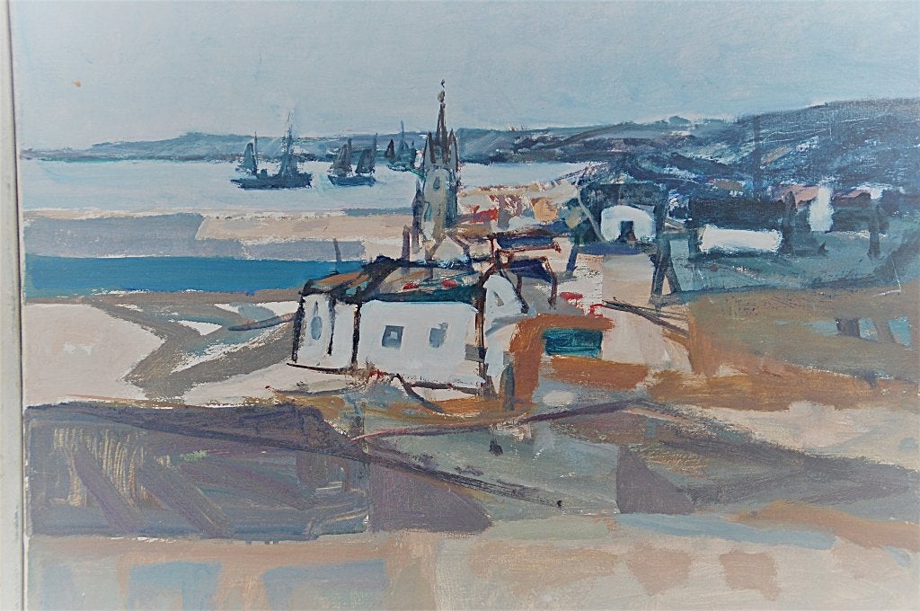 schilderij/ aquarel van Ad Kikkert 1914-1995), Ophalen of Verzenden, Minder dan 50 cm, Schilderij