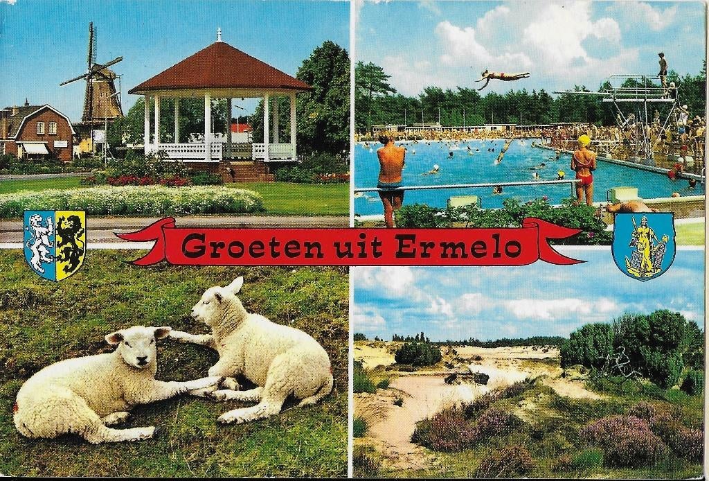 Ch217 gelopen ansichtkaart groeten uit ermelo, Ophalen of Verzenden, 1980 tot heden, Gelopen, Gelderland