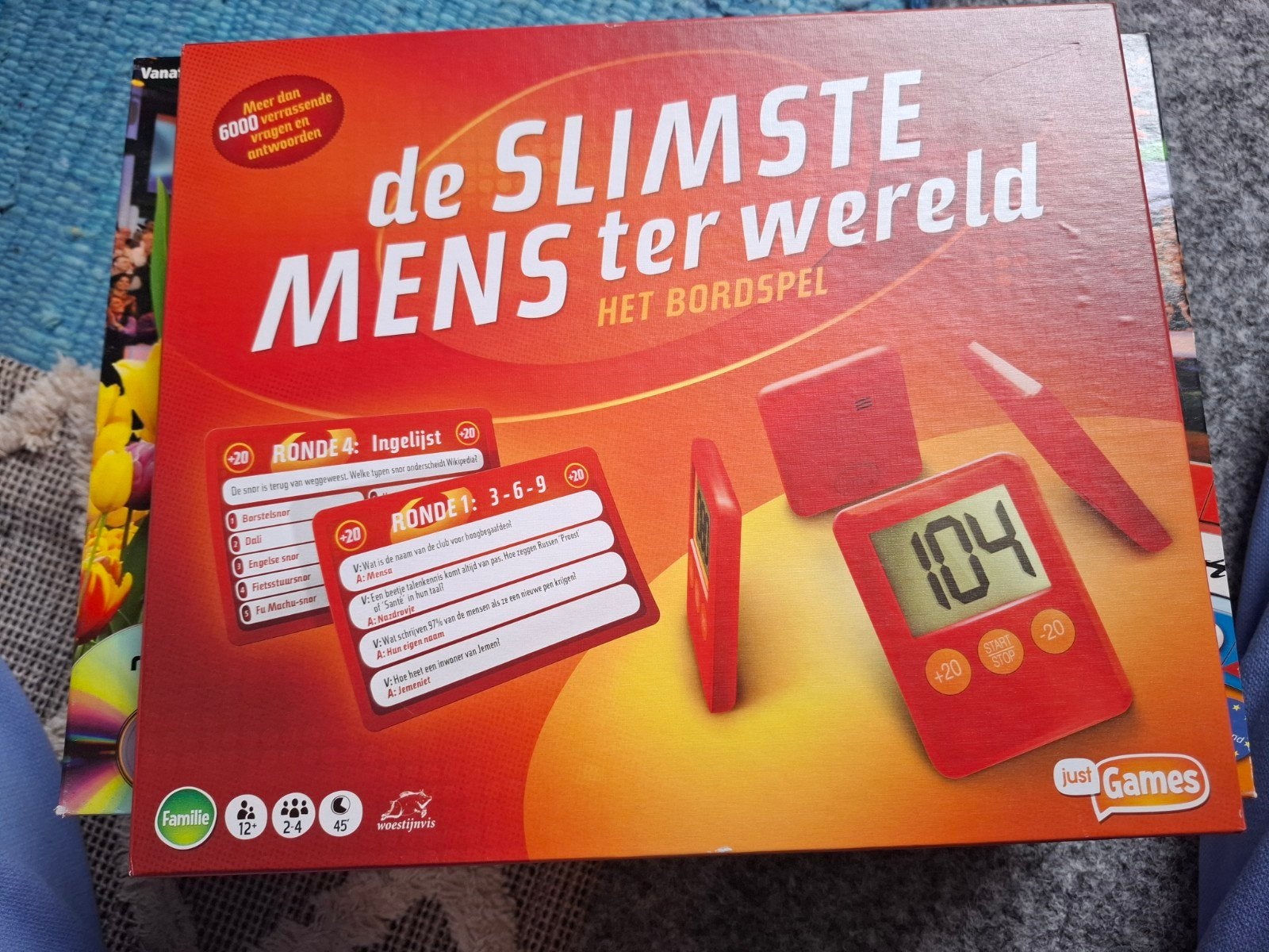 De Slimste Mens ter Wereld - Het Bordspel, Een of twee spelers, Ophalen of Verzenden, Zo goed als nieuw, Just Games