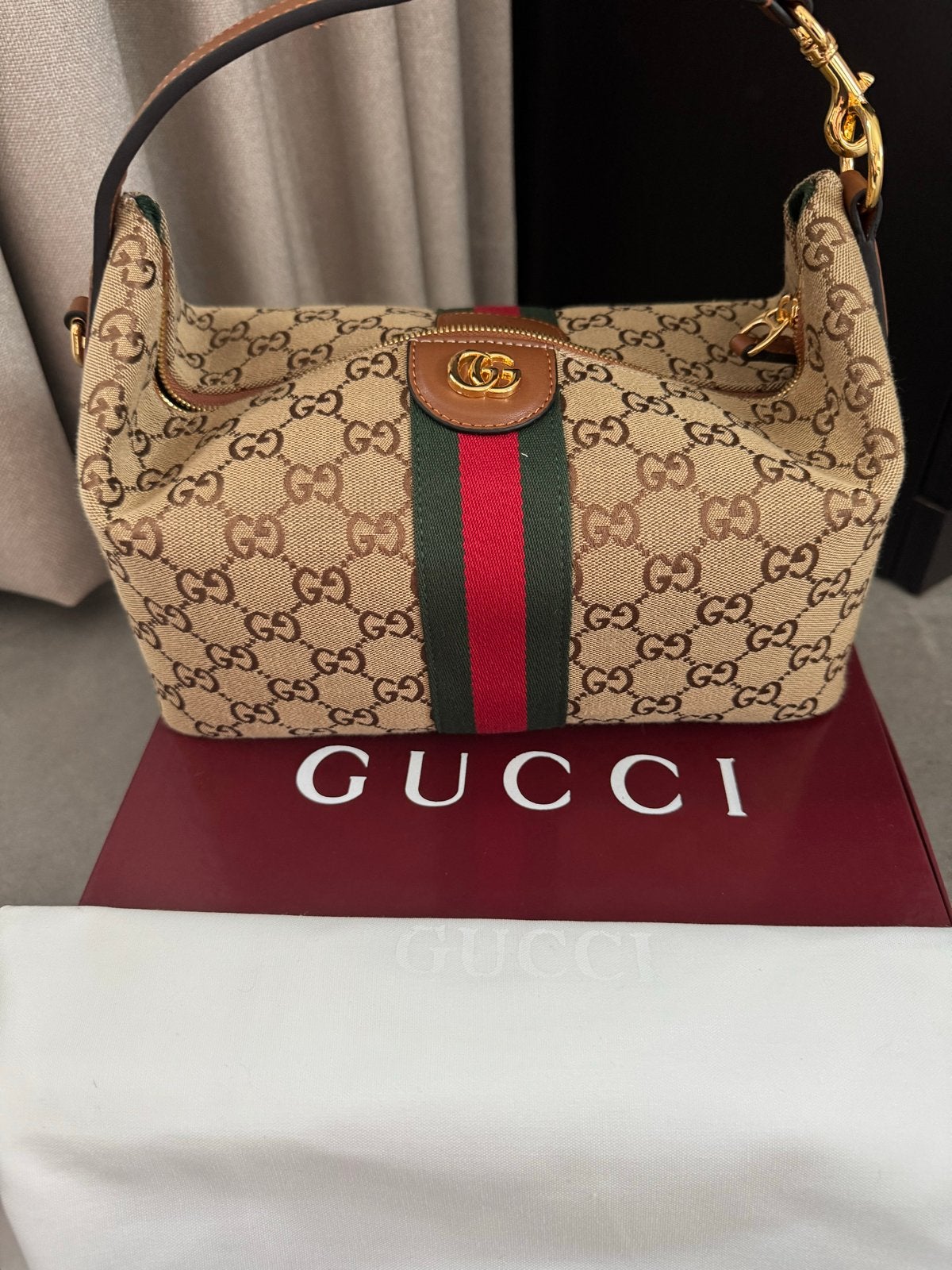 Gucci Vanity Medium Top Handle Tas, Ophalen of Verzenden, Nieuw, Bruin, Handtas