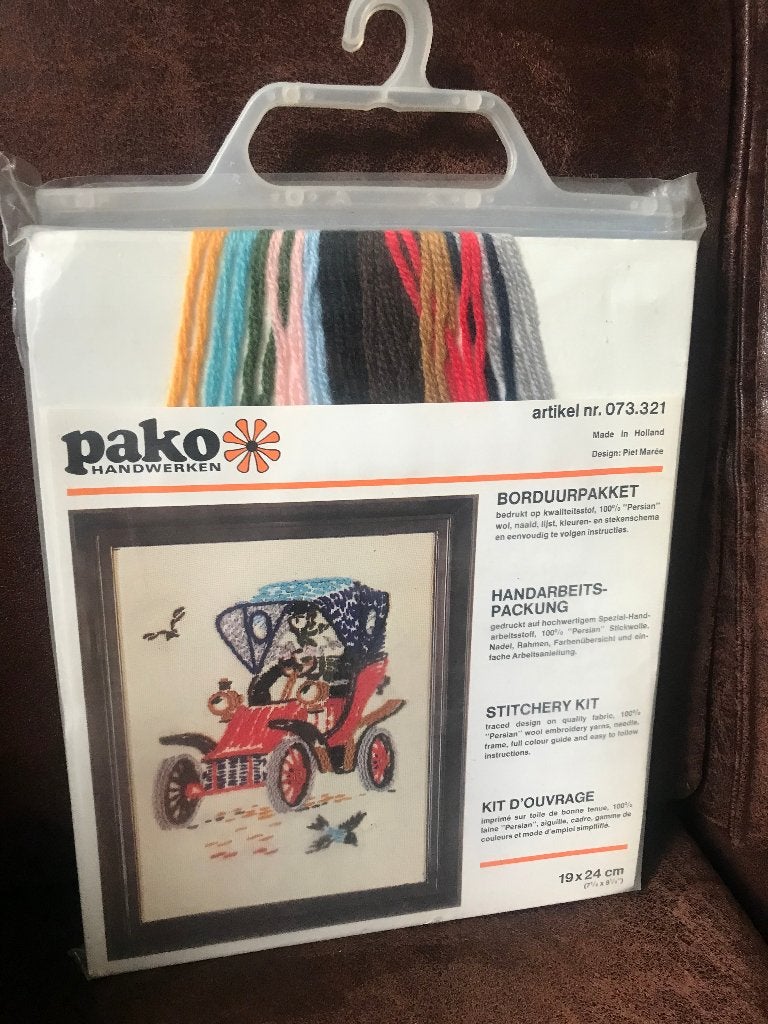 Compleet borduurpakket Pako 073.321 Auto, Ophalen of Verzenden, Nieuw, Borduurpakket